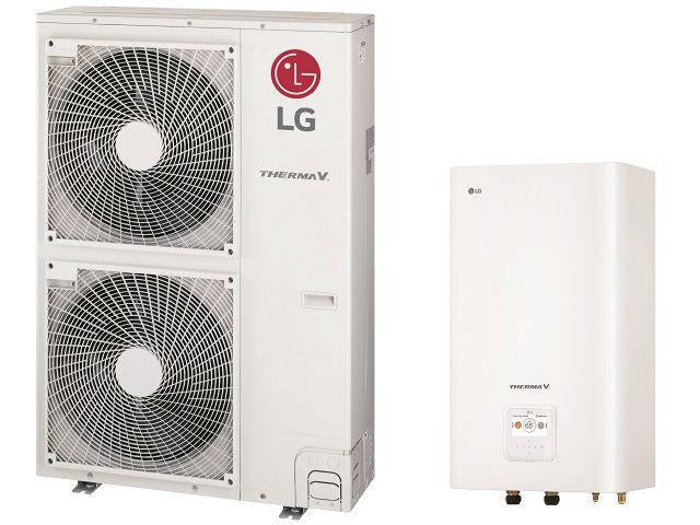 LG Luft-Wasser Wärmepumpe Therma V 14 kW Split Innen und Außengerät 400V